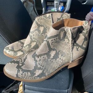Snakeskin Ankle Boots
